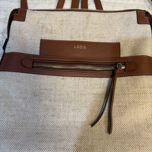 Lodis Summer Backpack Pippa Jute Cotton Leather Detailed Bag main image 7